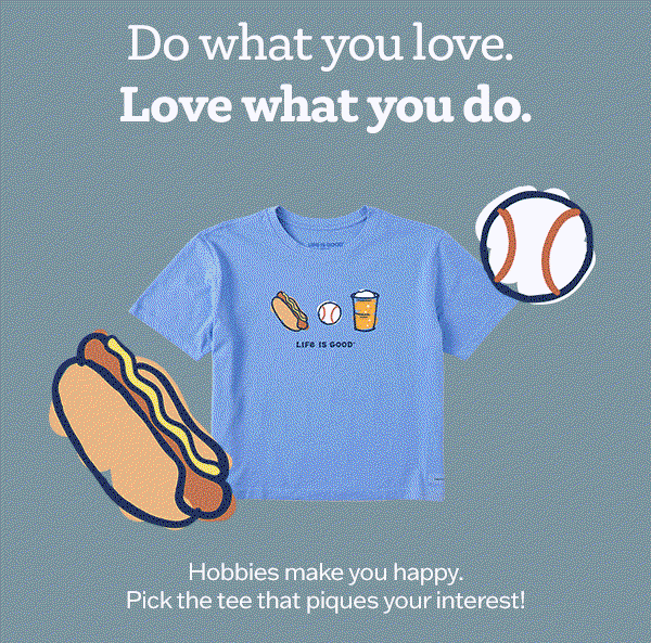 Hobbies make you happy. Pick the tee that piques your interest!