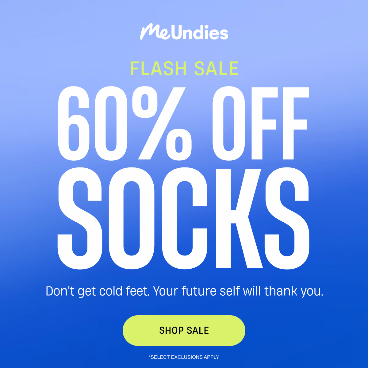 MeUndies | Flash sale | 60% Off Socks | Shop now