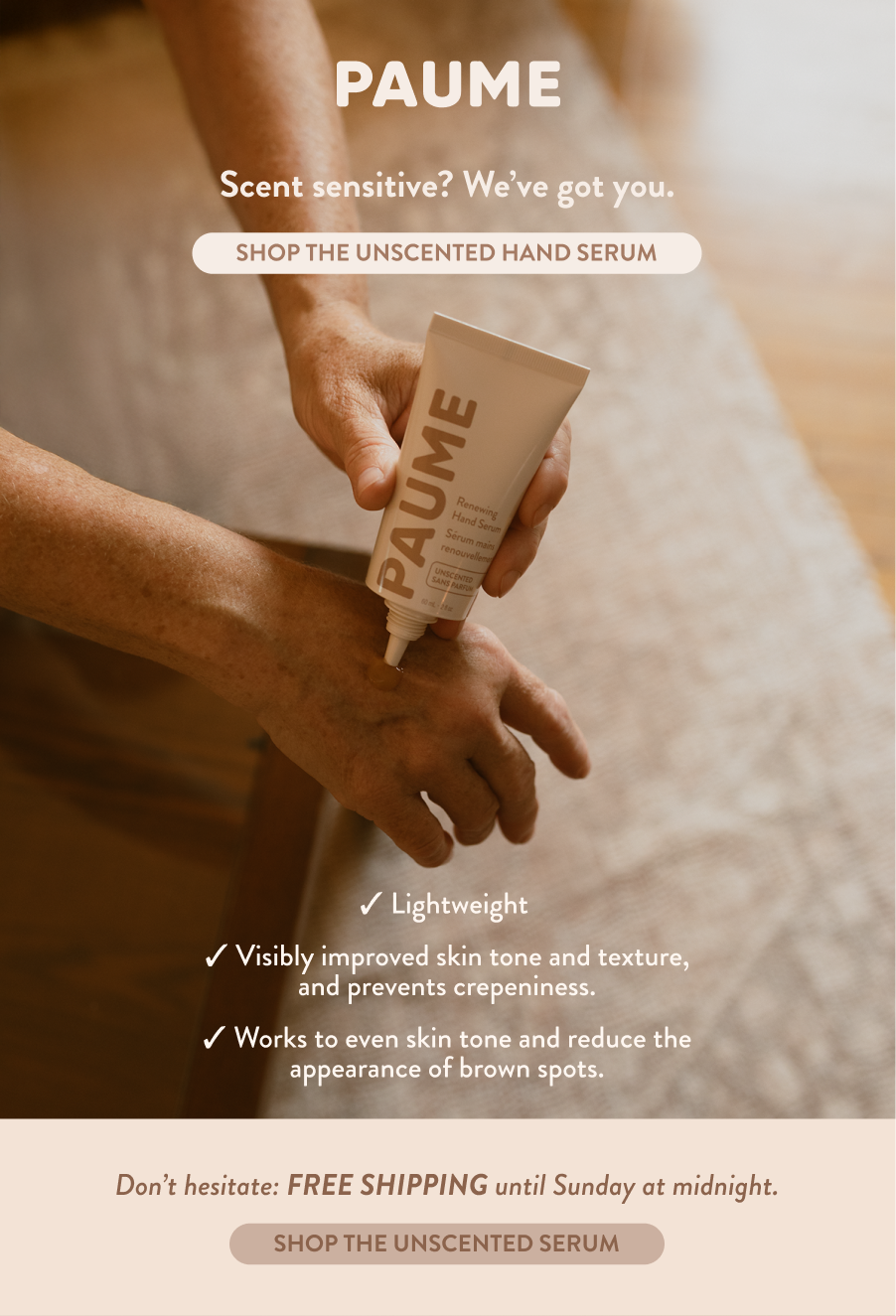 Visibly improved skin tone and texture and prevents crepeniness. Works to even skin tone and reduce the appearance of brown spots. 