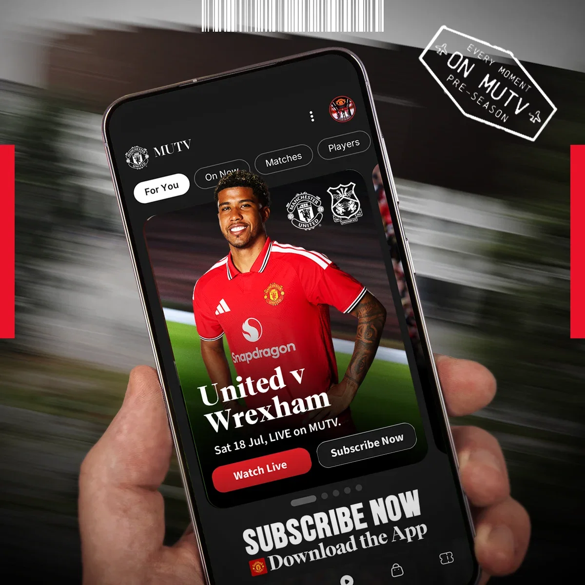 Subscribe to watch live on MUTV