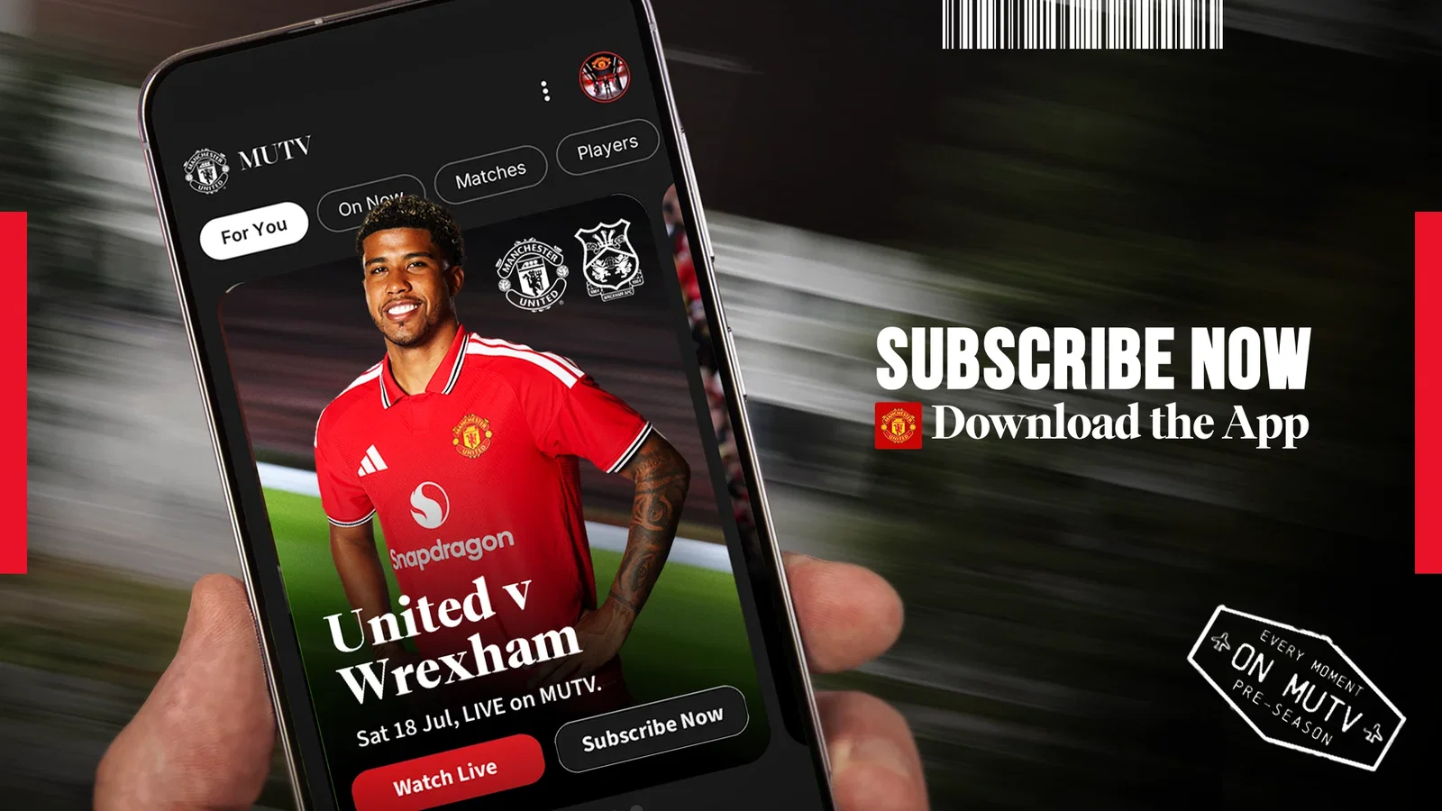 Subscribe to watch live on MUTV