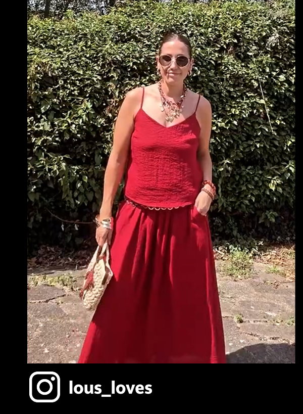 Dark Red Co-ord Cami Top