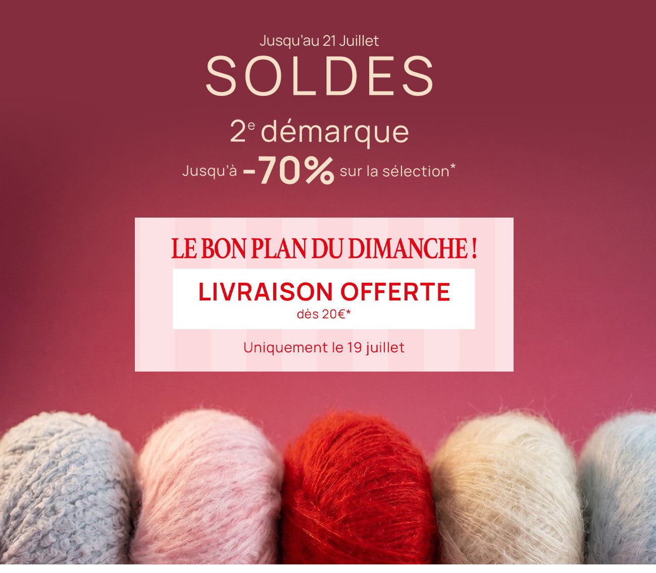 Soldes 2e démarque jusqu'à -70% sur la sélection + 10% supplémentaire