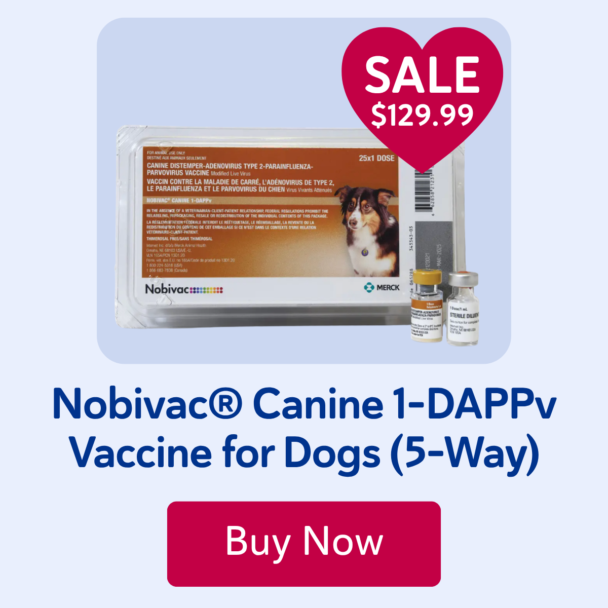 Nobivac® Canine 1-DAPPv Vaccine for Dogs (5-Way)