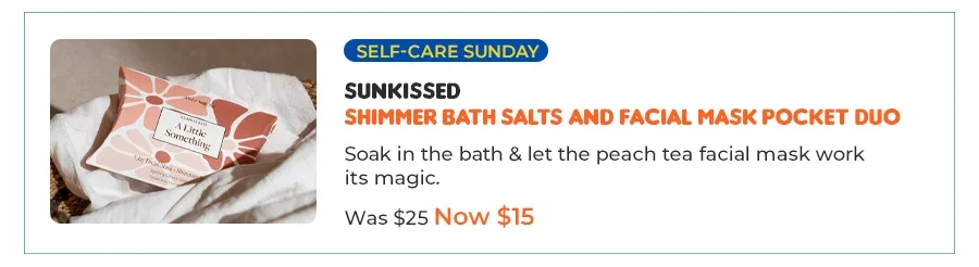 Shimmer Bath Salts & Facial Mask Pocket Duo - Sunkissed