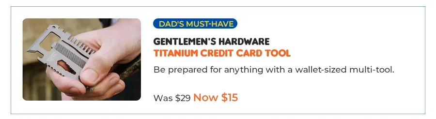 Gentlemen's Hardware Titanium Credit Card Tool