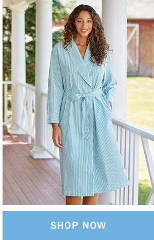 Shop Now. Women's Classic Seersucker Wrap Robe