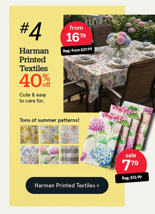 Harman Printed Table Textiles
