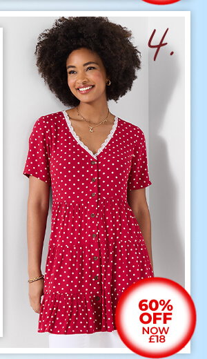Summer Sunshine Spotty Tunic Dress