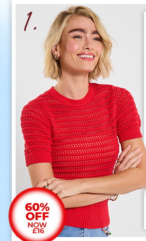 Dita Open Knit Short Sleeve Jumper