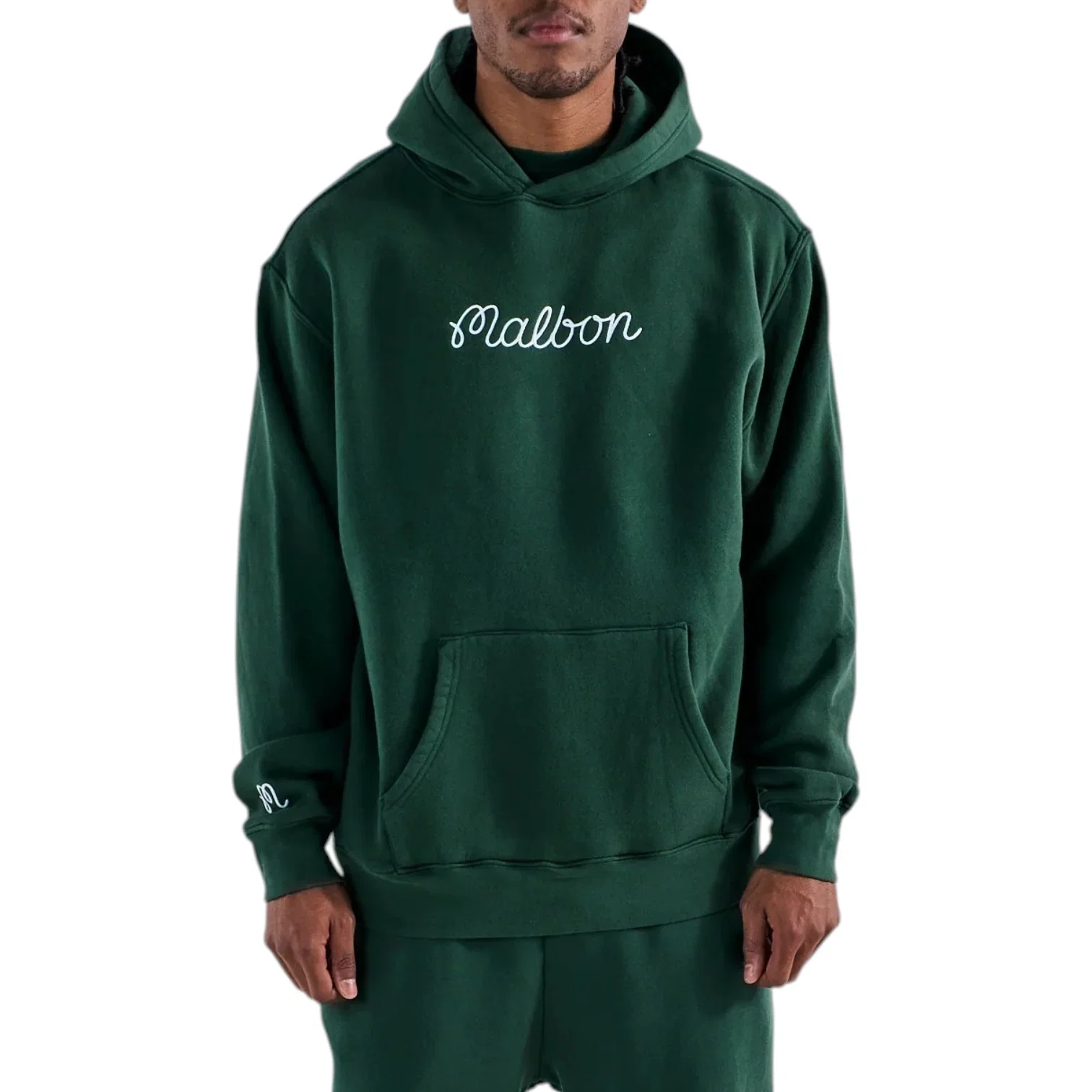 Image of Malbon Fesque Golf Hoodie - Forest