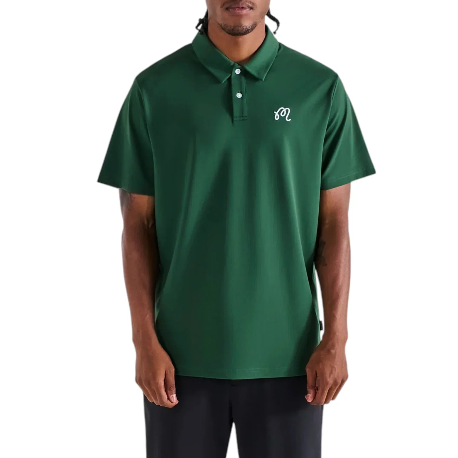 Image of Malbon Fairway Golf Polo Shirt - Forest
