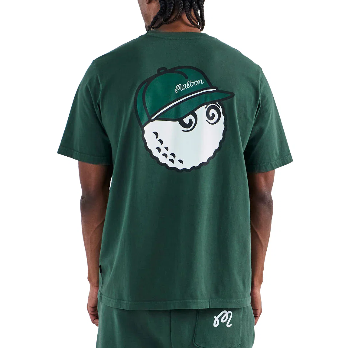 Image of Malbon Bermuda Baldwin Golf Tee - Forest