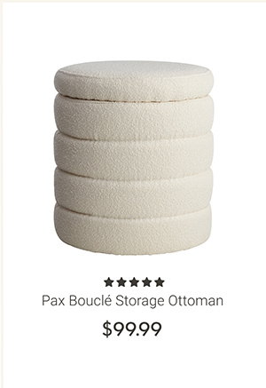 Pax Boucle Storage Ottoman