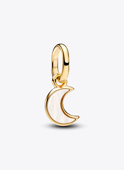 White Crescent Moon Mini Dangle Charm
