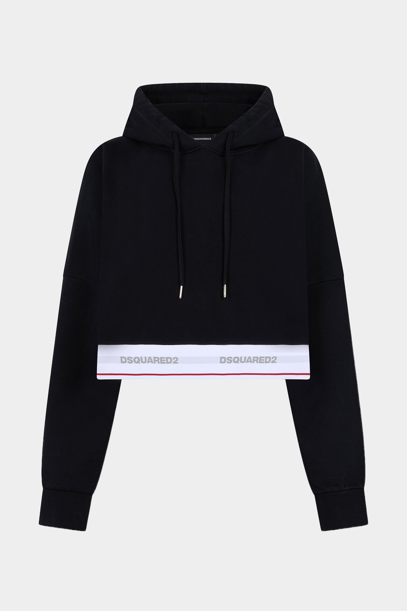 Dsquared2 Tape Elastic Onion Cropped Hoodie