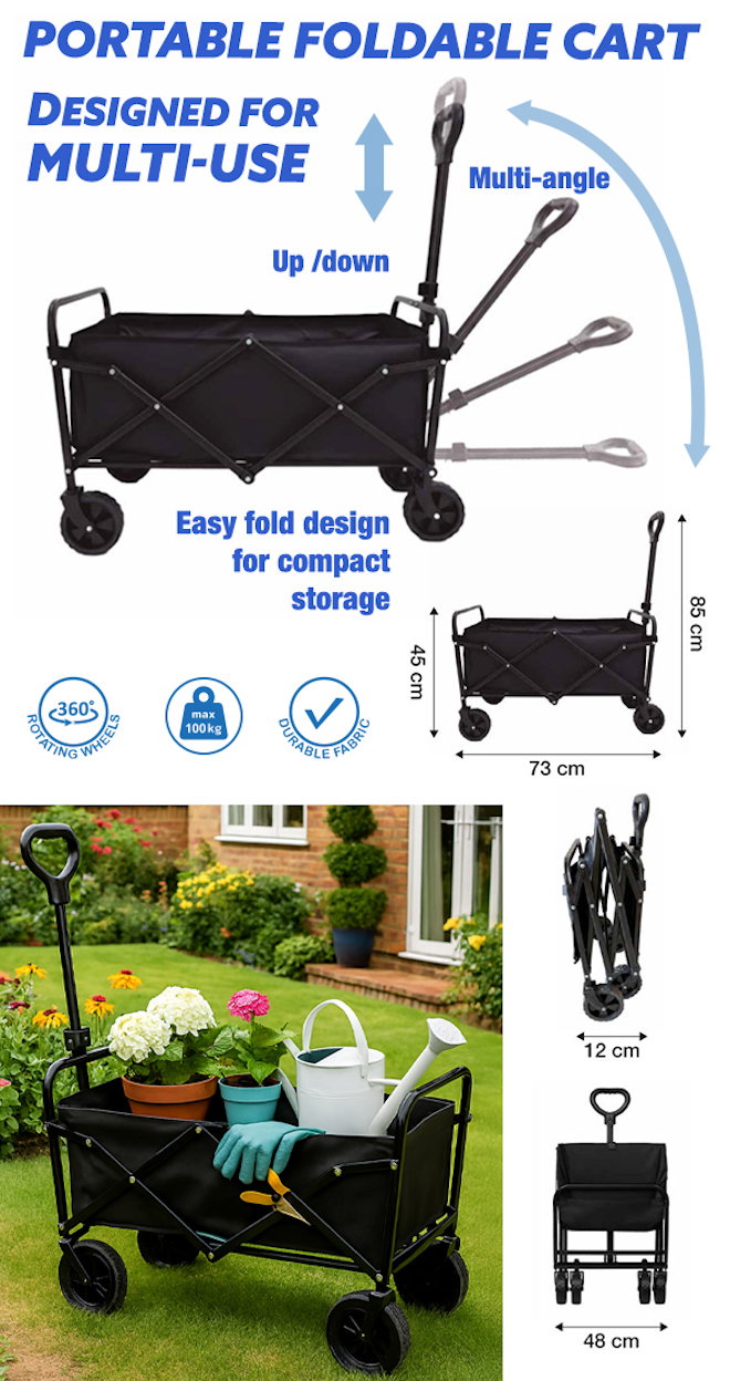 Ergonomic handle & durable wheels