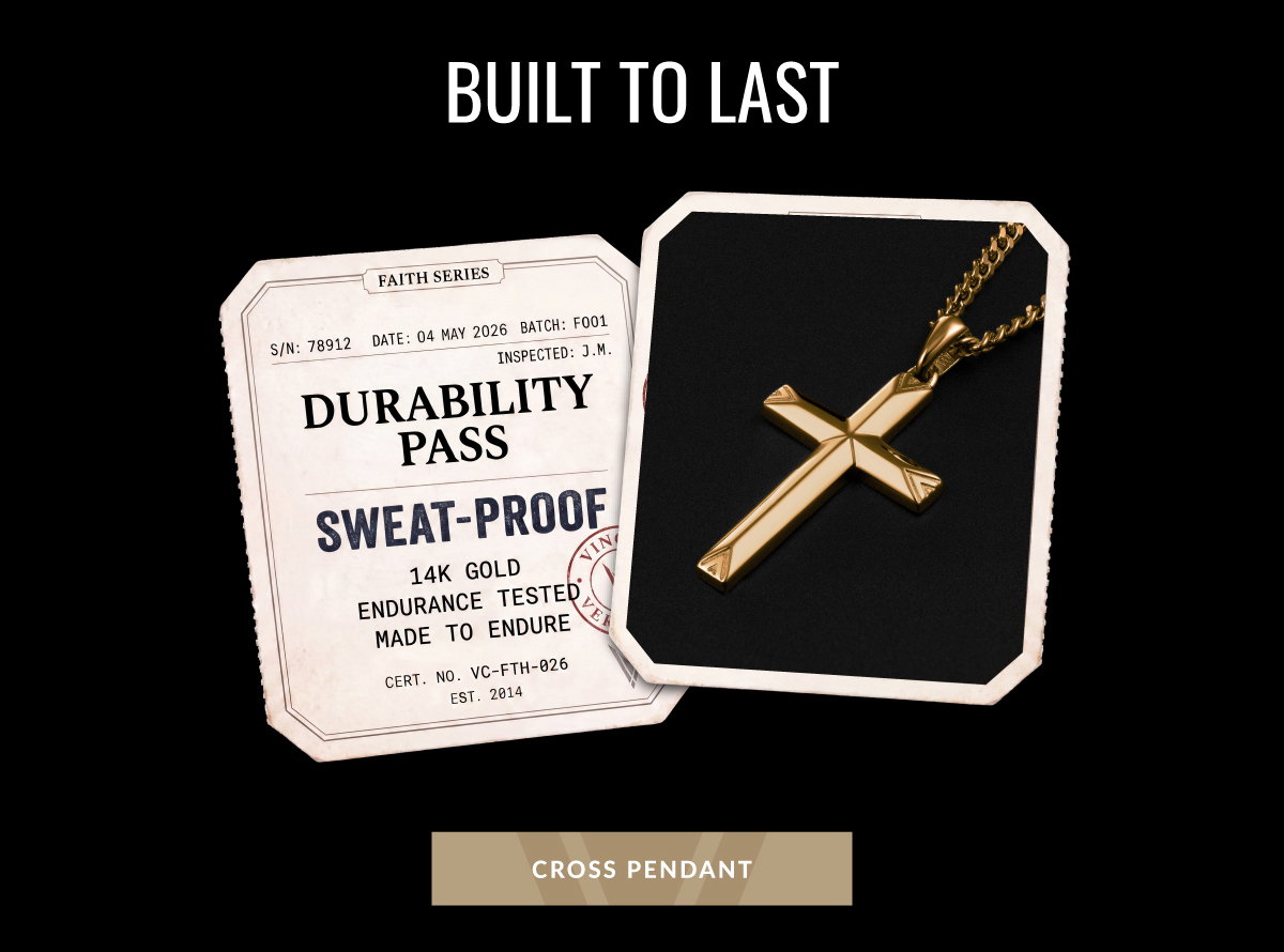 BUILT TO LAST CROSS PENDANT