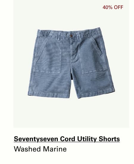 Seventyseven Cord Utility Shorts