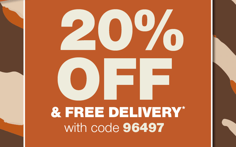 20% off + free delivery with code 96497