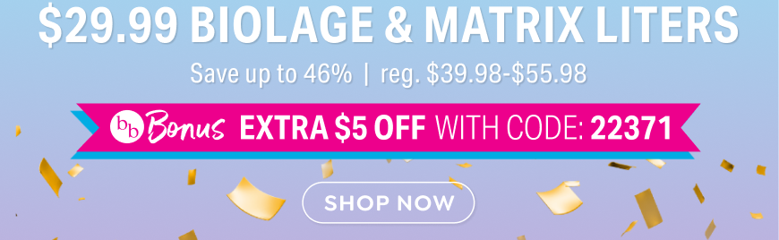 SHOP BACK IN STOCK BIOLAGE & MATRIX LITERS