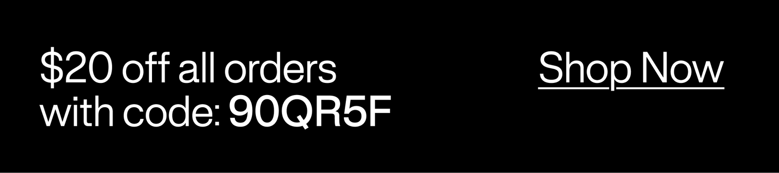 $20 off orders $75+  with code: 90QR5F