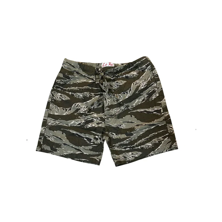 Japanese Tiger Stripe/ Leopard print drawstring shorts