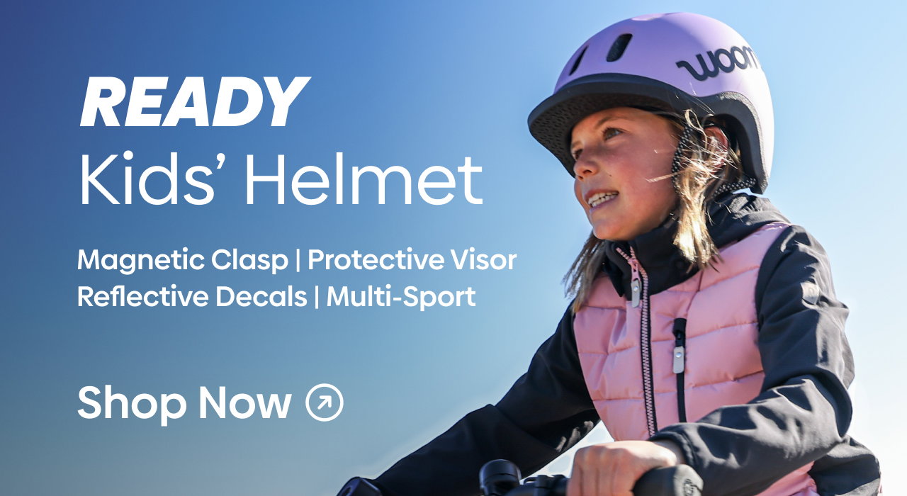 READY Kids' Helmet: Magnetic clasp, protective visor, reflective decals, multi-sport. Shop Now.