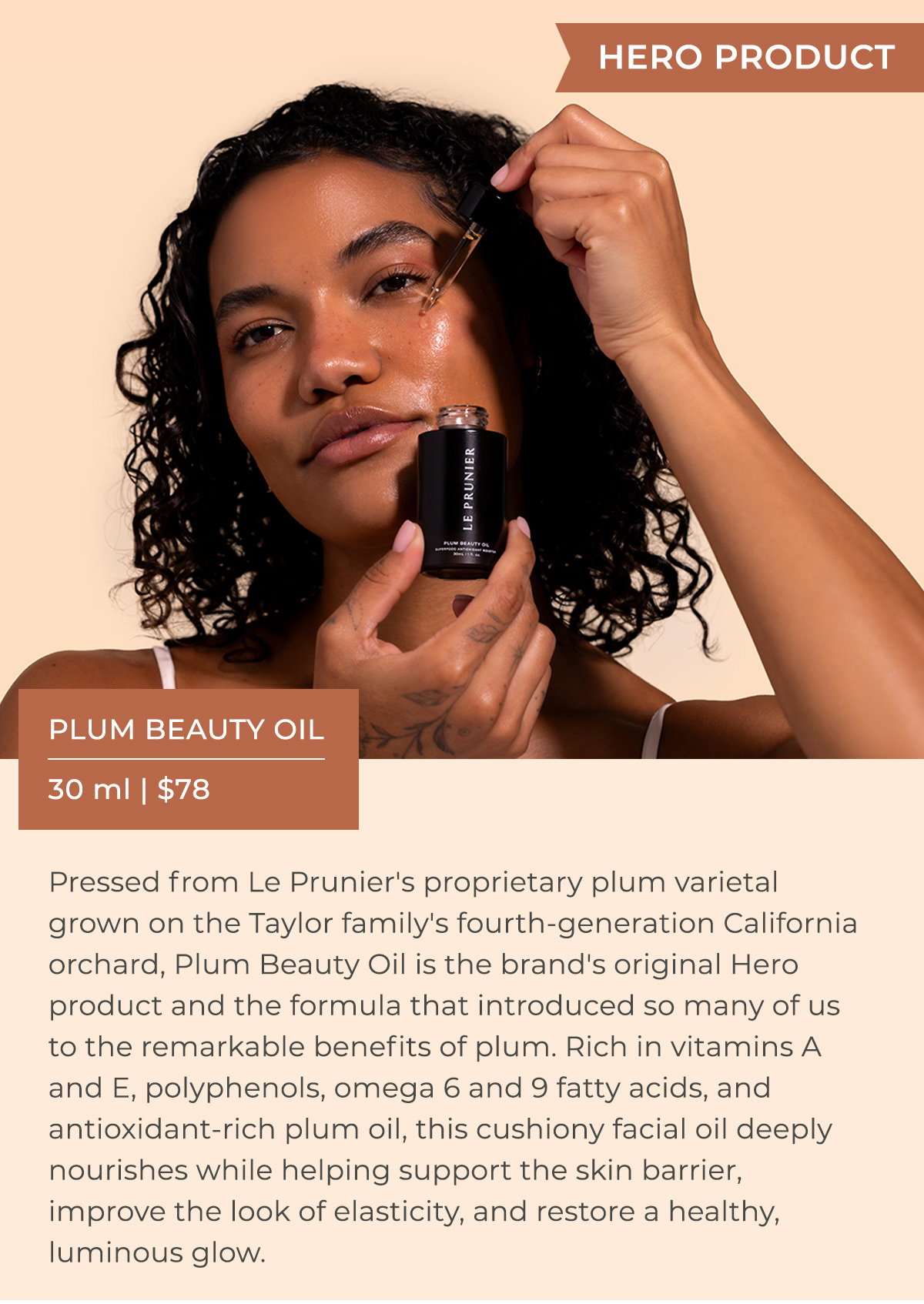 HERO PRODUCT - Plum Beauty Oil - 30 ml | $78