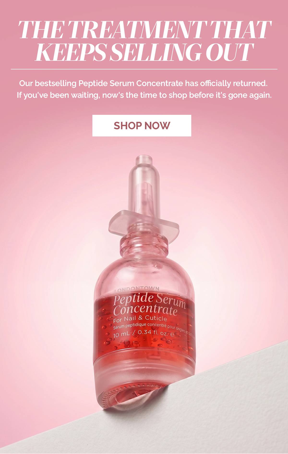 Shop our new Peptide Serum Concentrate with 12% actives.