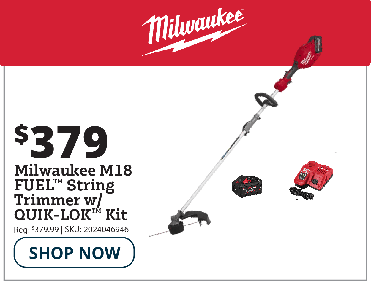 milwaukee m18 trimmer