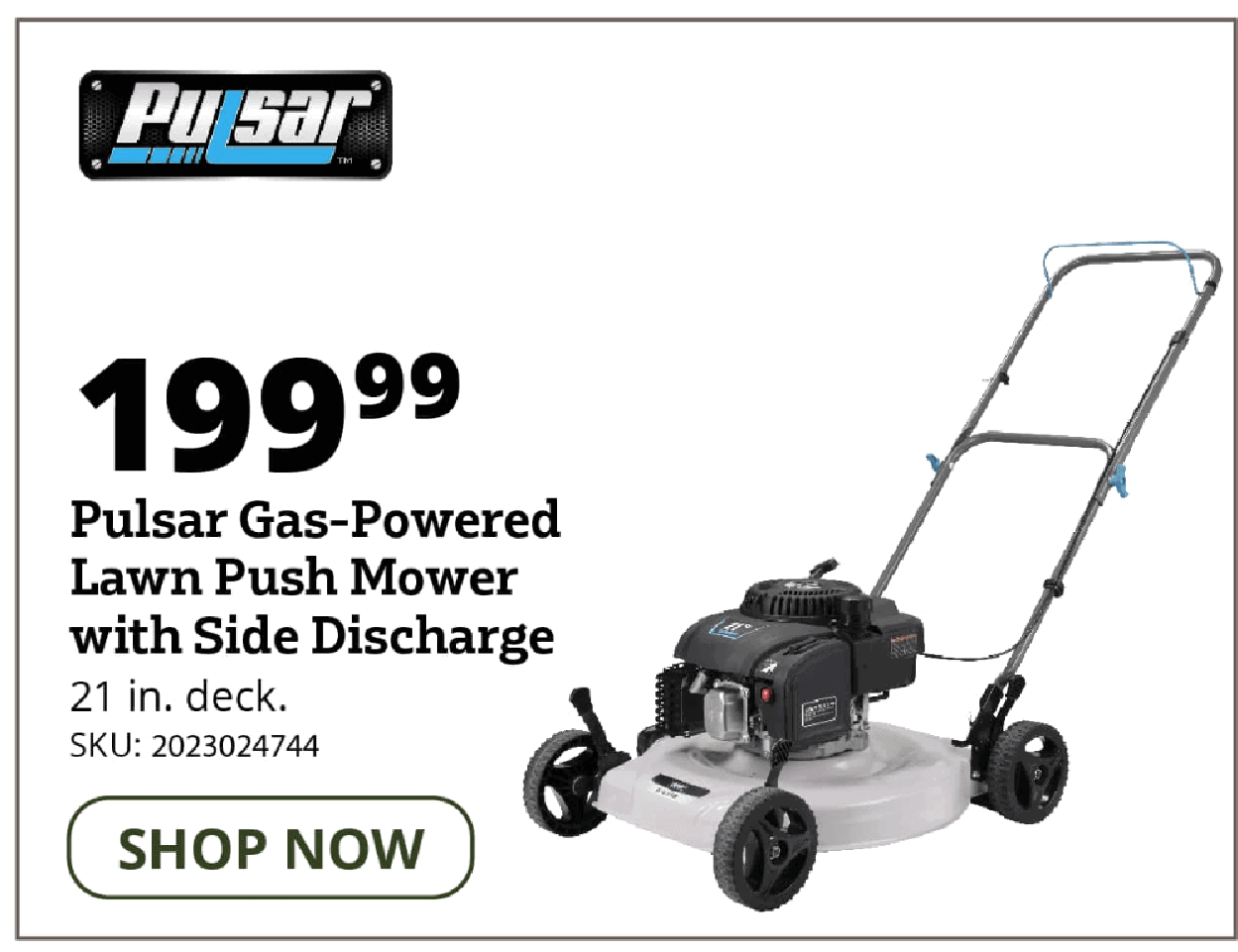 pulsar push mower