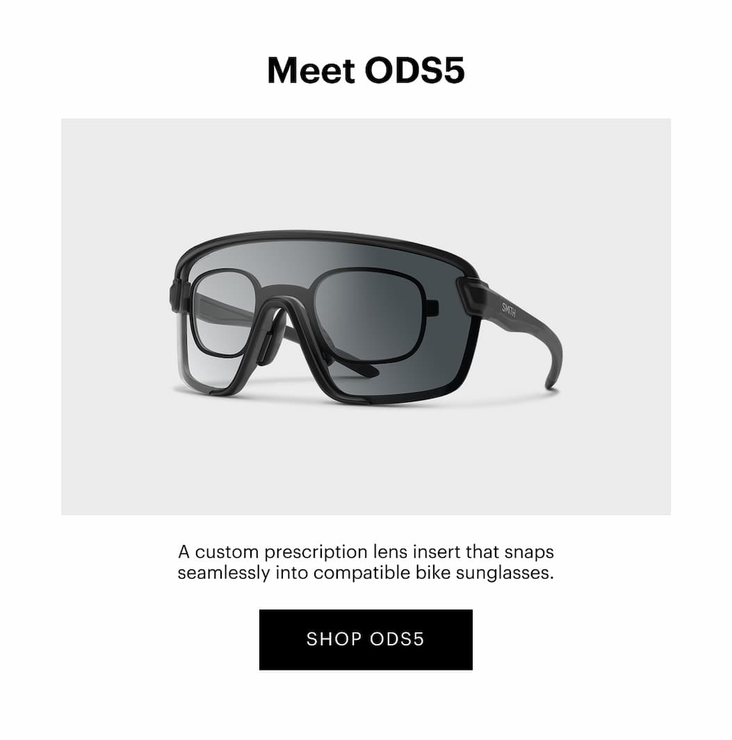 Meet ODS5 | A custom prescription lens insert that snaps seamlessly into compatible bike sunglasses.