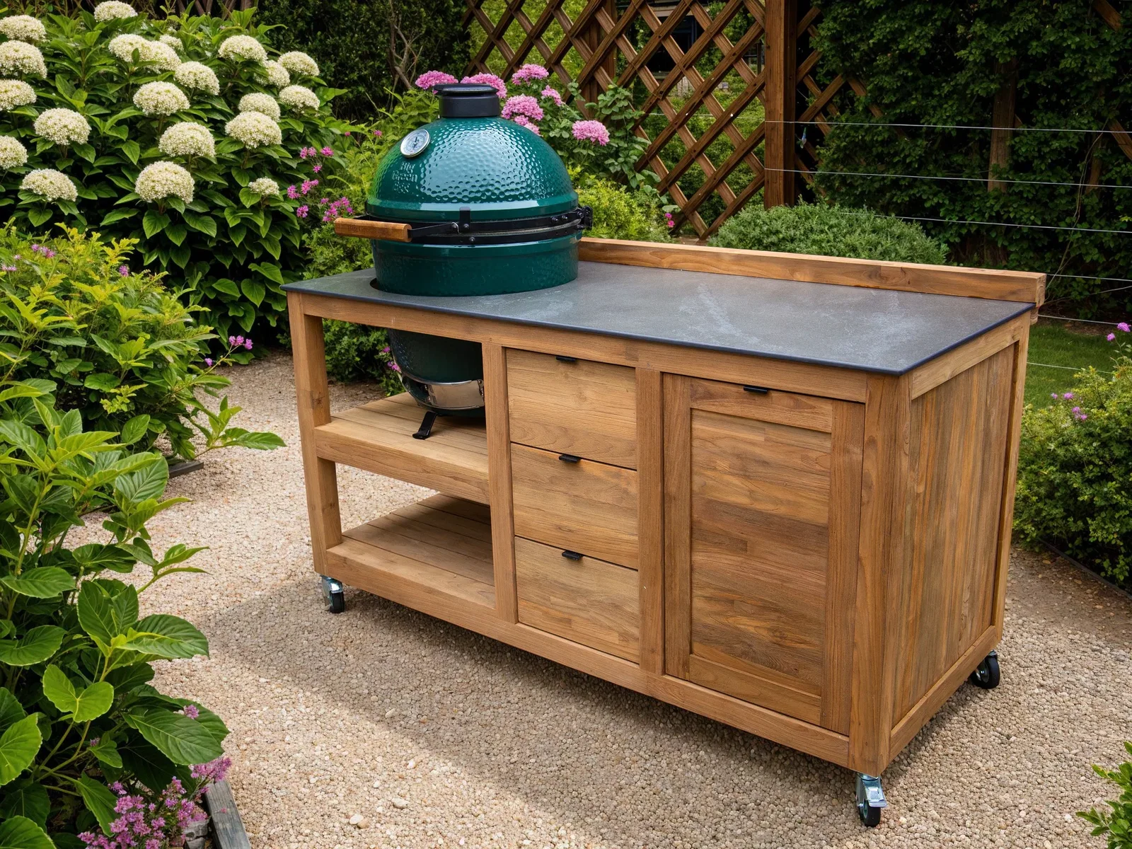 Image of Bari Big Green Egg Trolley on Wheels | Bari | Ex-Display