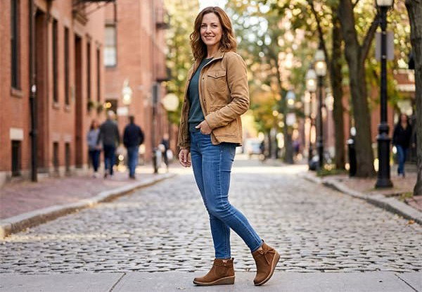 Born Vaughn Womens Comfortable Suede Leather Wedge Ankle Boots