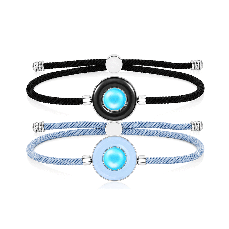 Candy Duo Touch Bracelets with Milan Rope in black and blue