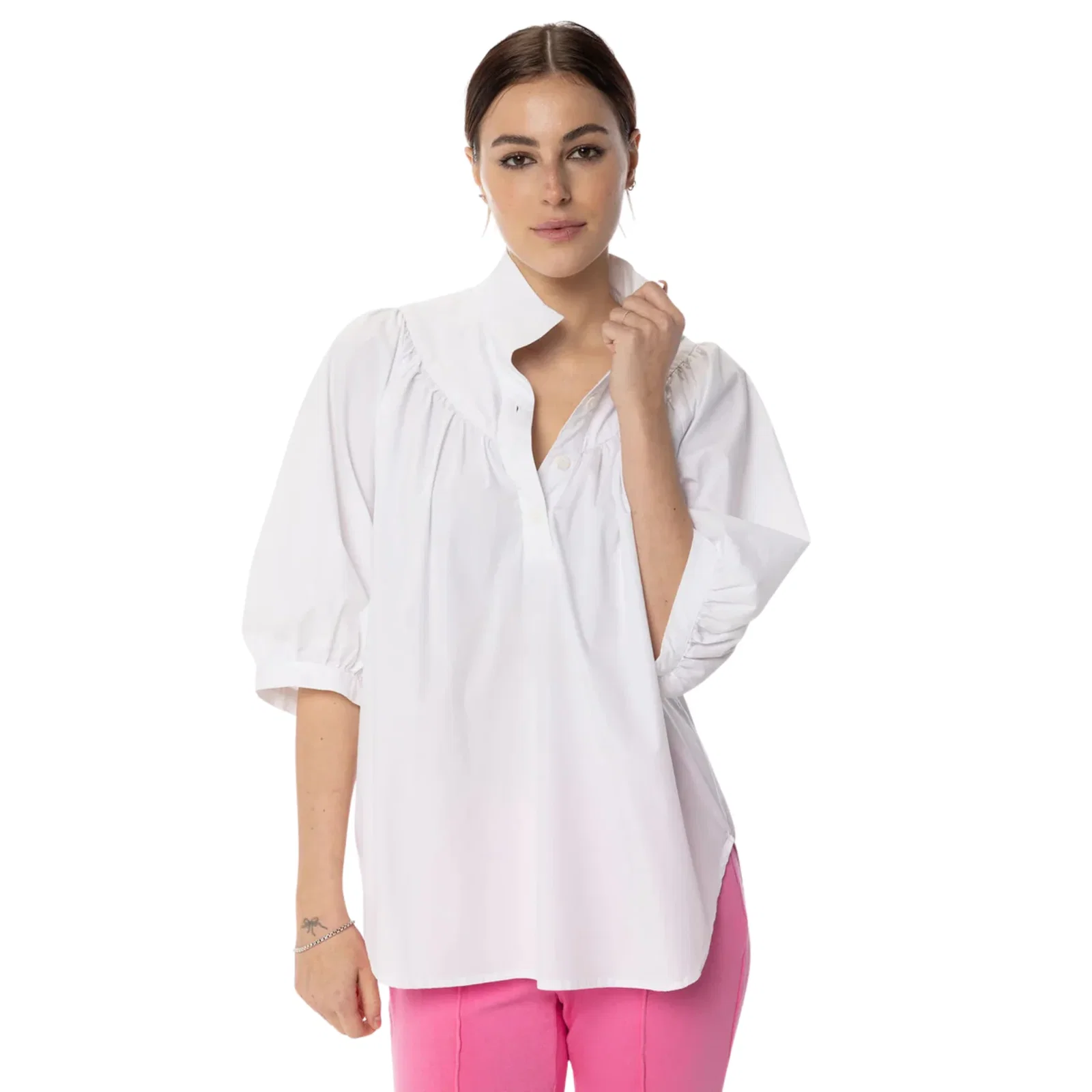 Image of Avie Top in Solid White