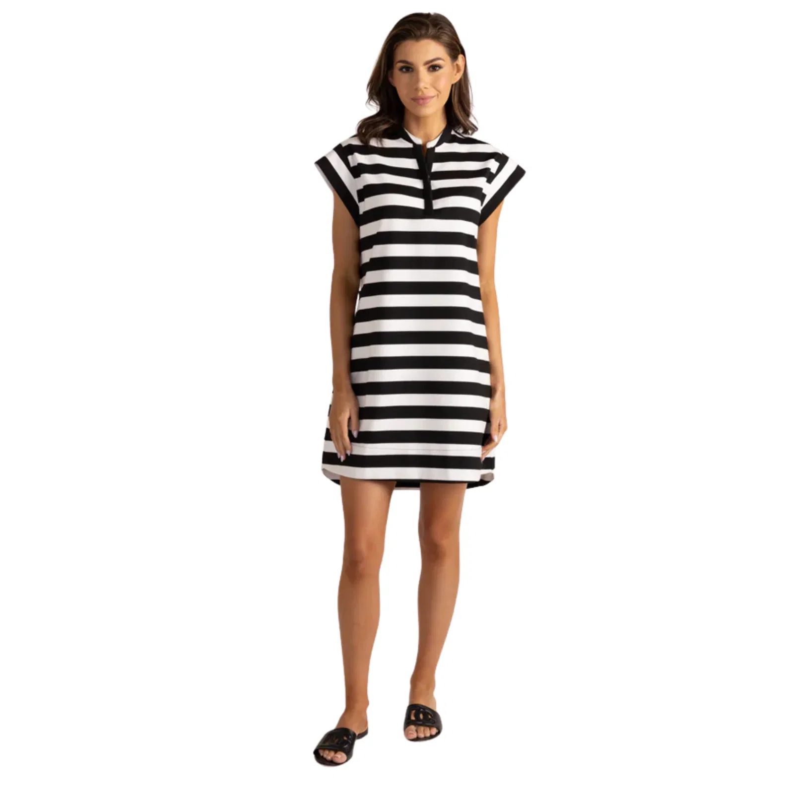 Image of Audrey Dress in Black Stripe