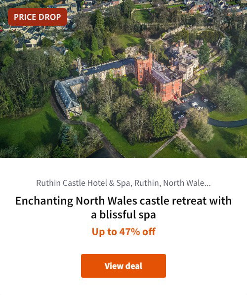 Enchanting North Wales castle retreat with a blissful spa