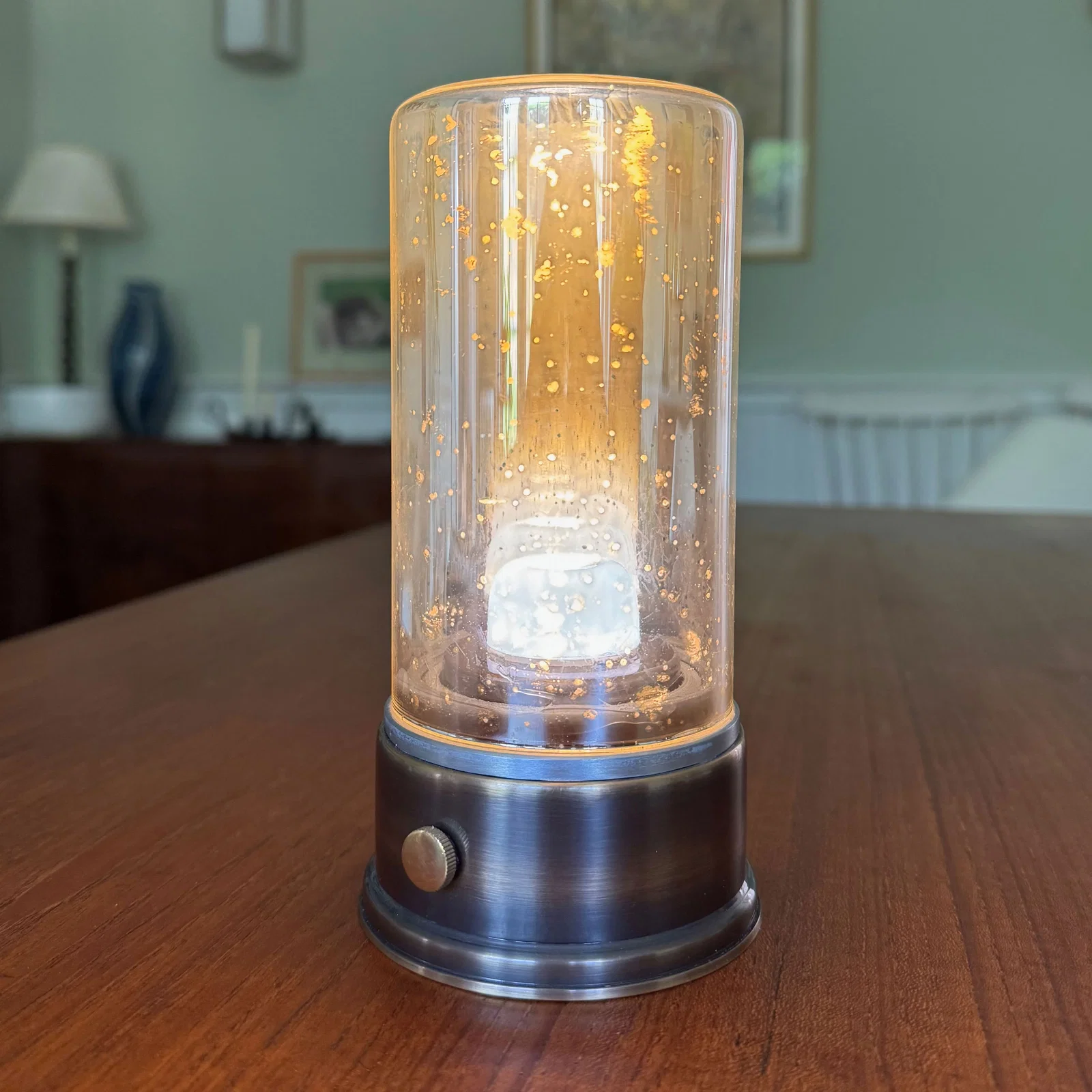 Image of LED Mid-Century Lamp, Bubble Glass
