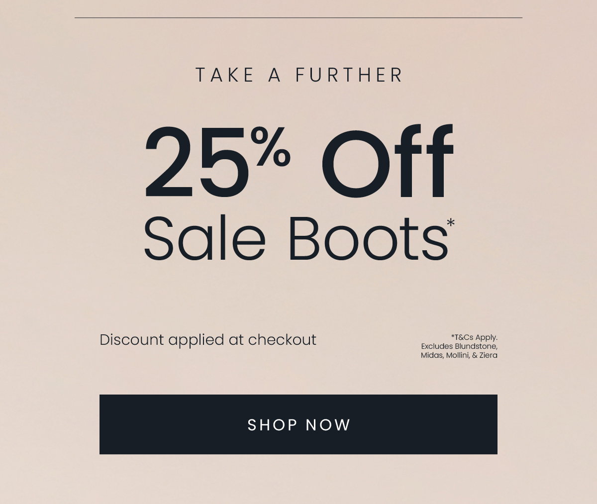 TAKE A FURTHER 25% SALE BOOTS