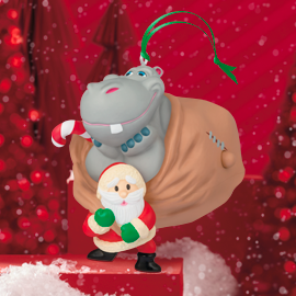 Hippopotamus for Christmas ornament.