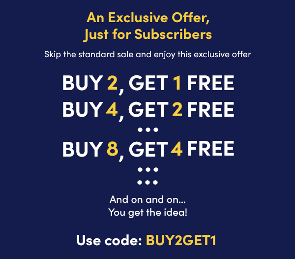 Buy 2 Get 1 Free school merch only