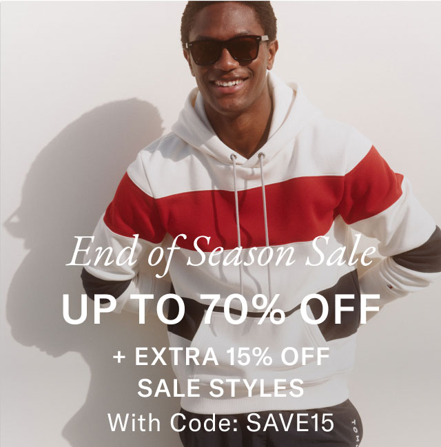 End of Season Sale UP TO 70% OFF  + Extra 15% off sale styles with code: SAVE15