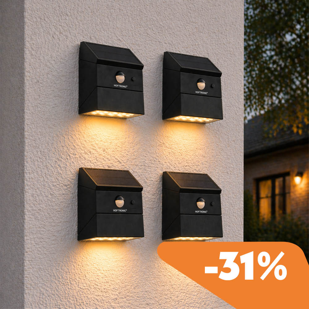 4 x Cubos against a brown wall with a discount figure.