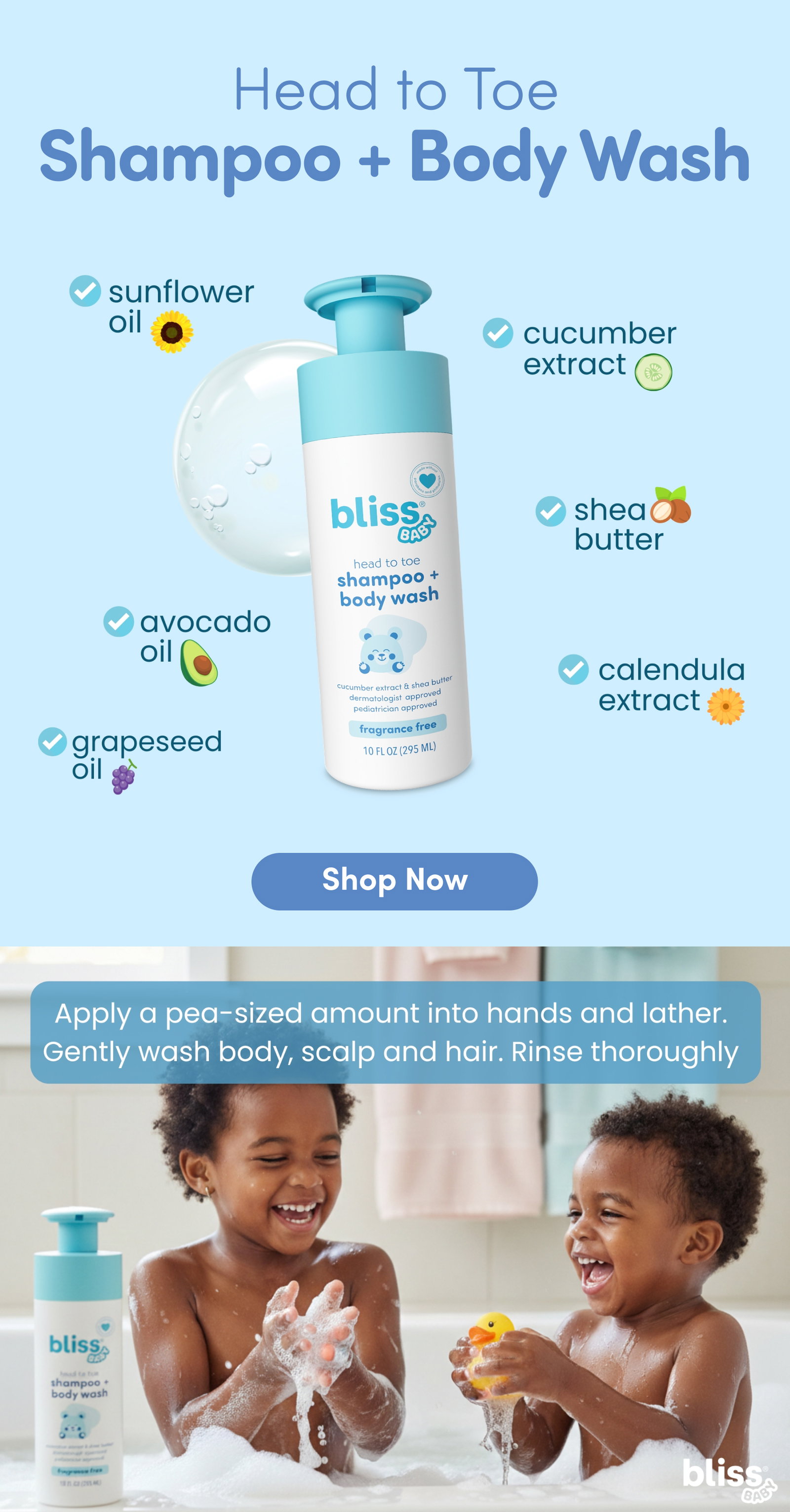 Bliss Baby Shampoo and Wash