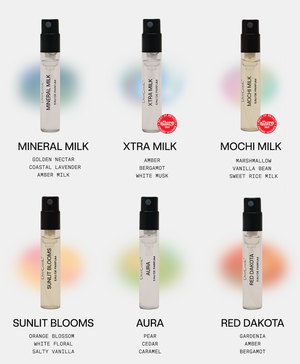 Mineral Milk, Xtra Milk, Mochi Milk, Sunlit Blooms, Aura, Red Dakota 