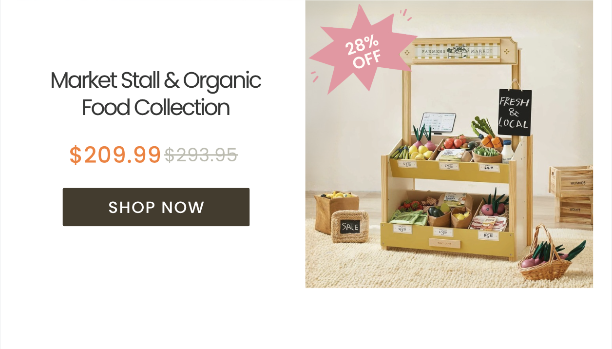 Farmers’ Market Gift Set: Market Stall & Organic Food Collection