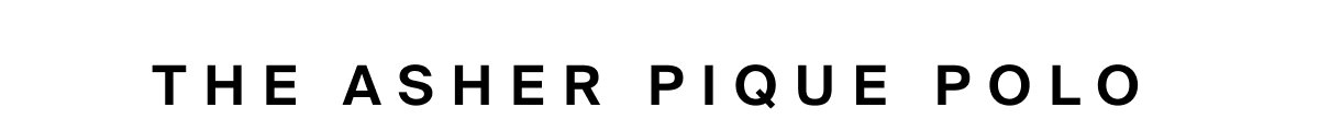 The Asher Pique Polo