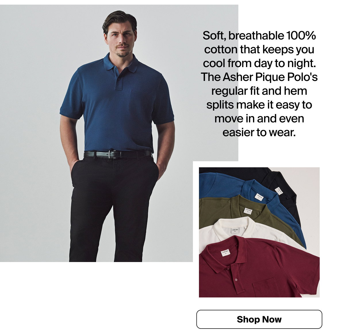 The Asher Pique Polo